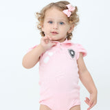 Kit Luxo Body Rosa Botafogo Com Tênis, Shorts/Calça e Laço