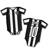 Kit Luxo Body Bebê Oficial Proteção UV Listrado Botafogo Menina – Saia, Tênis e Laço