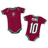 Kit Luxo Body Bebê Vermelho Fluminense Menina – Saia, Tênis e Laço