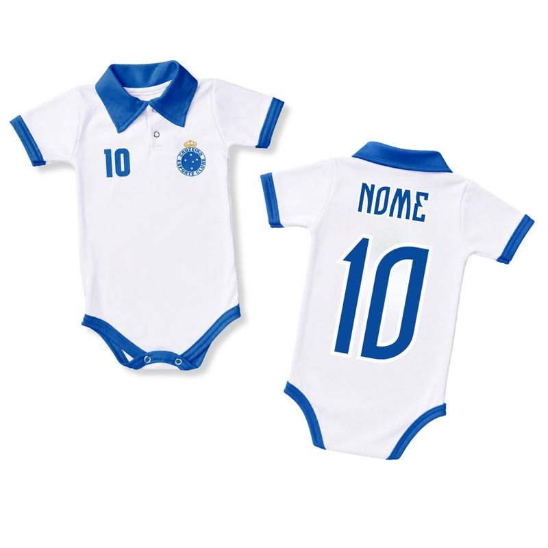 Body Polo Bebê Oficial Cruzeiro – Personalizado com Nome e Número