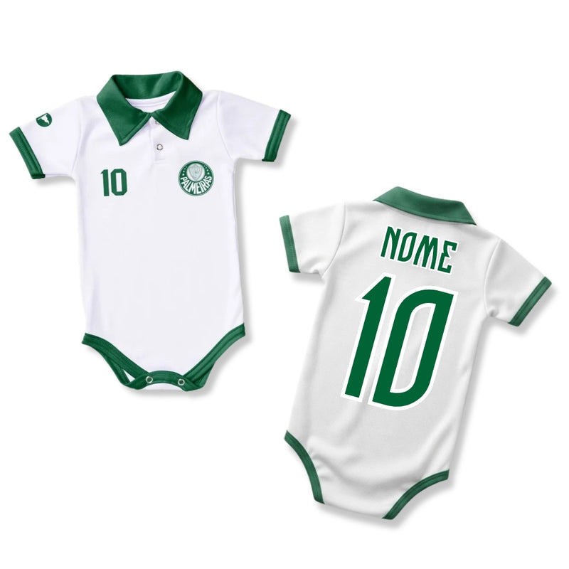 Body Polo Bebê Oficial Palmeiras – Personalizado com Nome e Número
