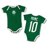 Body Bebê Verde Palmeiras – Personalizado com Nome e Número