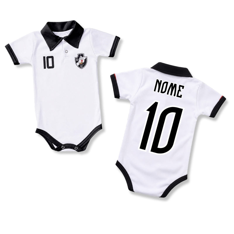 Body Polo Bebê Oficial Vasco – Personalizado com Nome e Número