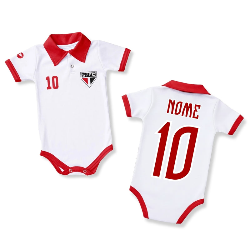 Body Polo Bebê Oficial São Paulo – Personalizado com Nome e Número