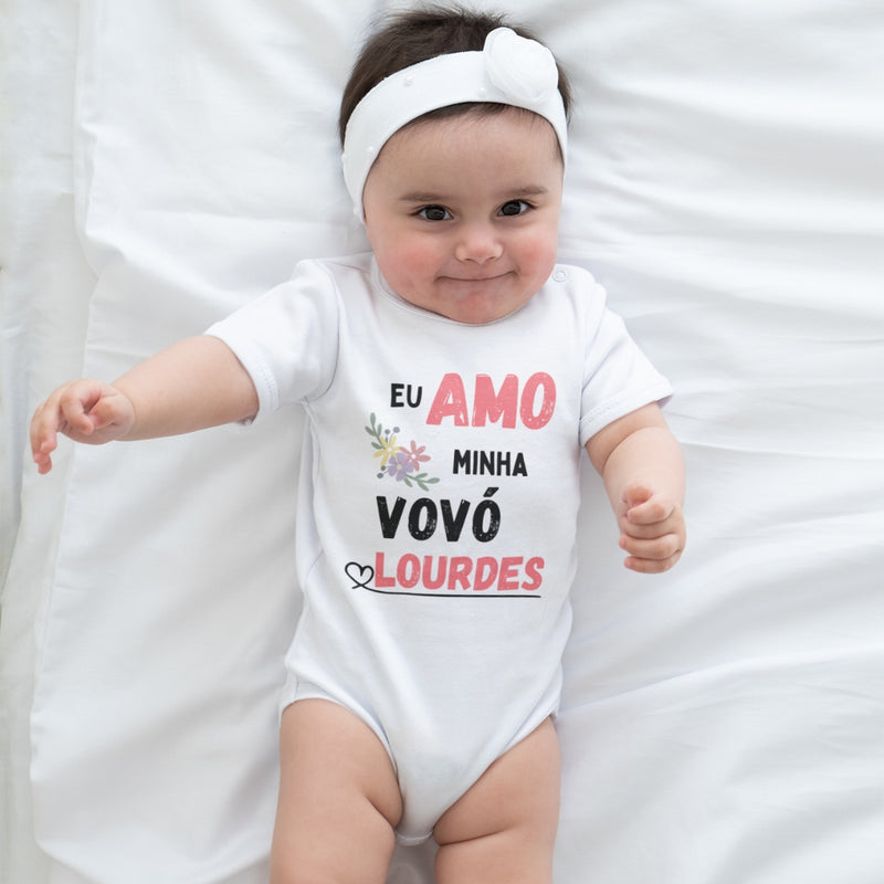 Body Personalizado Com Nome Amo Minha Vovó