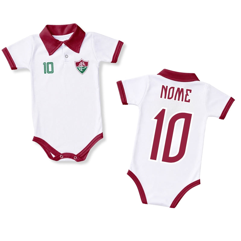 Body Polo Bebê Oficial Fluminense – Personalizado com Nome e Número
