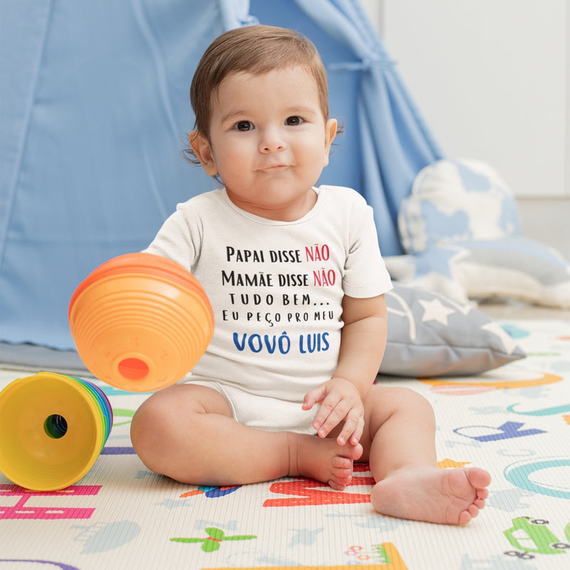Body Personalizado Com Nome Eu Peço Para Meu Vovô