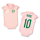 Body Bebê Rosa Palmeiras – Personalizado com Nome e Número