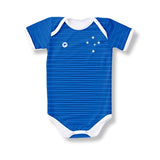 Body Bebê Oficial Proteção UV Cruzeiro Azul – Personalizado com Nome e Número