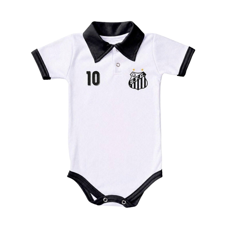 Body Polo Bebê Oficial Santos – Personalizado com Nome e Número
