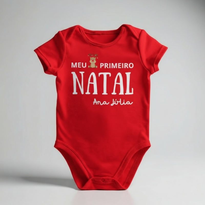 Body Meu Primeiro Natal com Nome