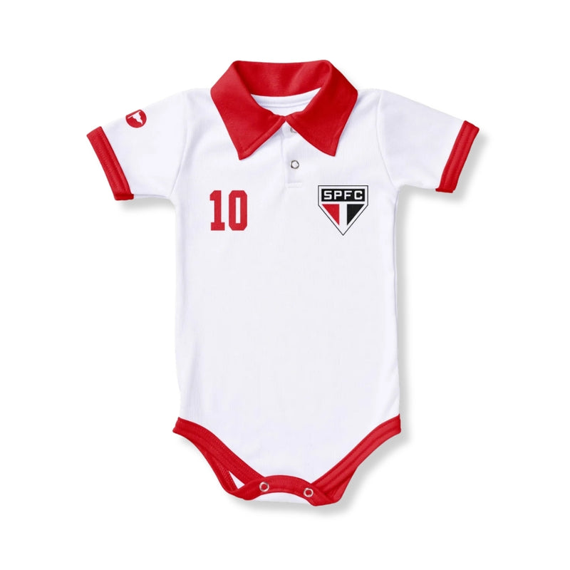 Body Polo Bebê Oficial São Paulo – Personalizado com Nome e Número