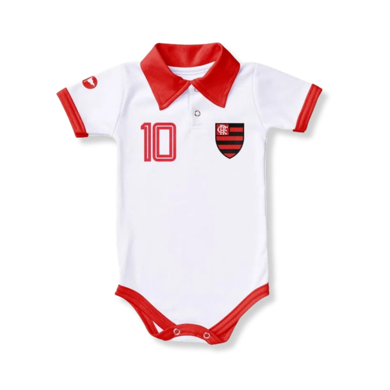 Body Polo Bebê Oficial Flamengo – Personalizado com Nome e Número
