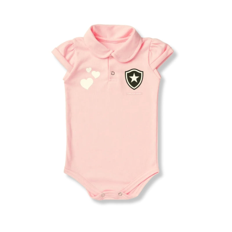Body Bebê Rosa Botafogo – Personalizado com Nome e Número