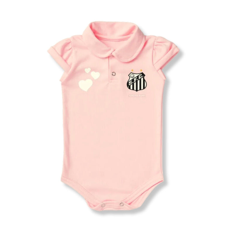 Body Rosa Personalizado do Santos