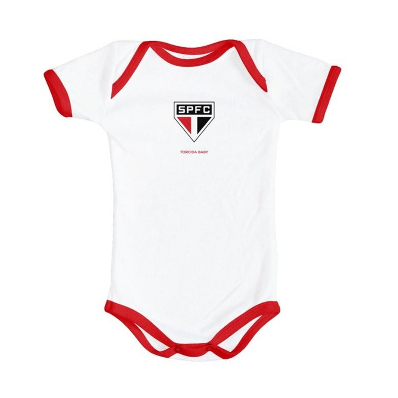 Body Branco Bebê Oficial São Paulo – Personalizado com Nome e Número