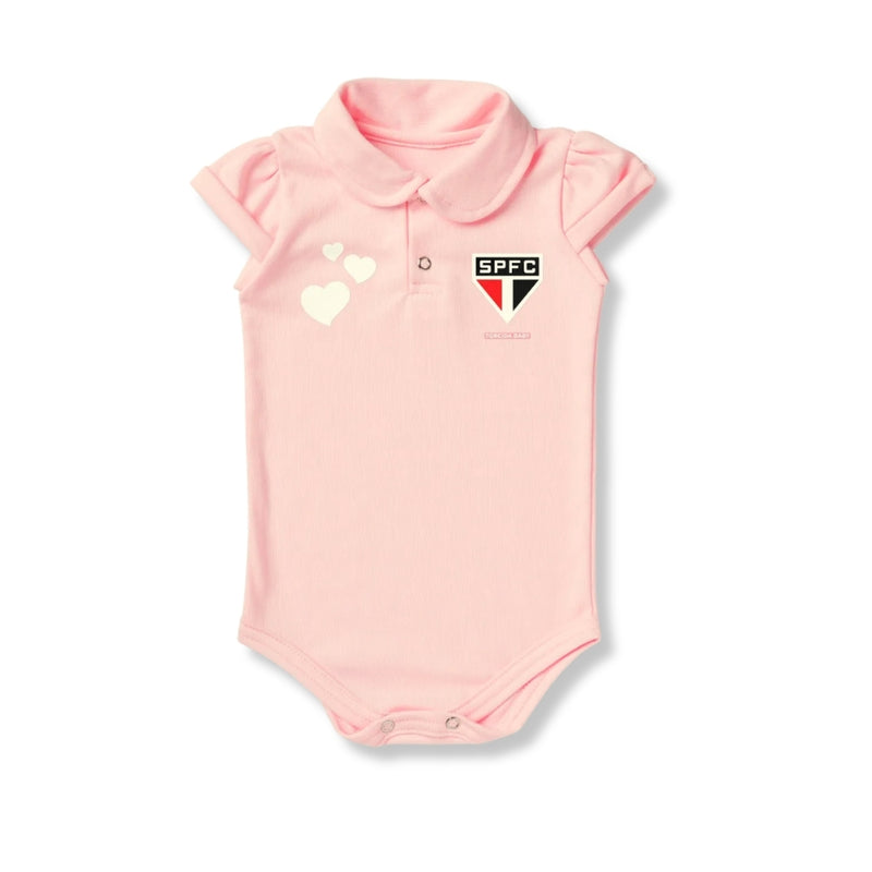 Body Bebê Rosa Oficial São Paulo – Personalizado com Nome e Número