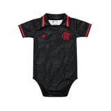 Body Bebê Oficial Proteção Premium Preto e Vermelho Flamengo – Personalizado com Nome e Número