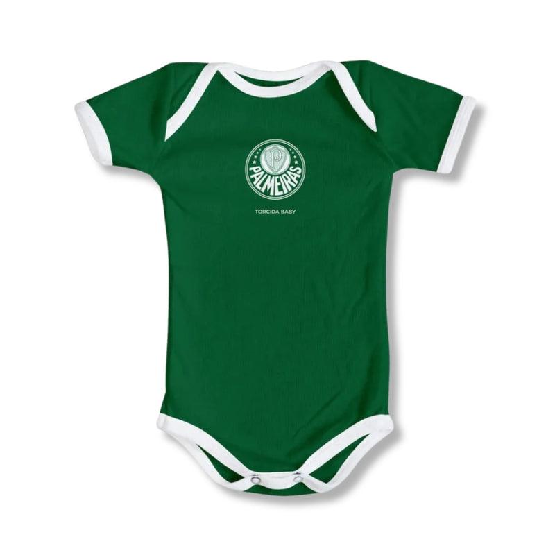 Body Bebê Verde Palmeiras – Personalizado com Nome e Número
