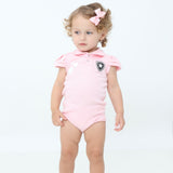 Kit Luxo Body Rosa Botafogo Com Tênis, Shorts/Calça e Laço