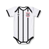 Body Bebê Oficial Proteção UV Listrado Corinthians – Personalizado com Nome e Número