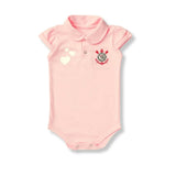 Body Bebê Rosa Corinthians – Personalizado com Nome e Número