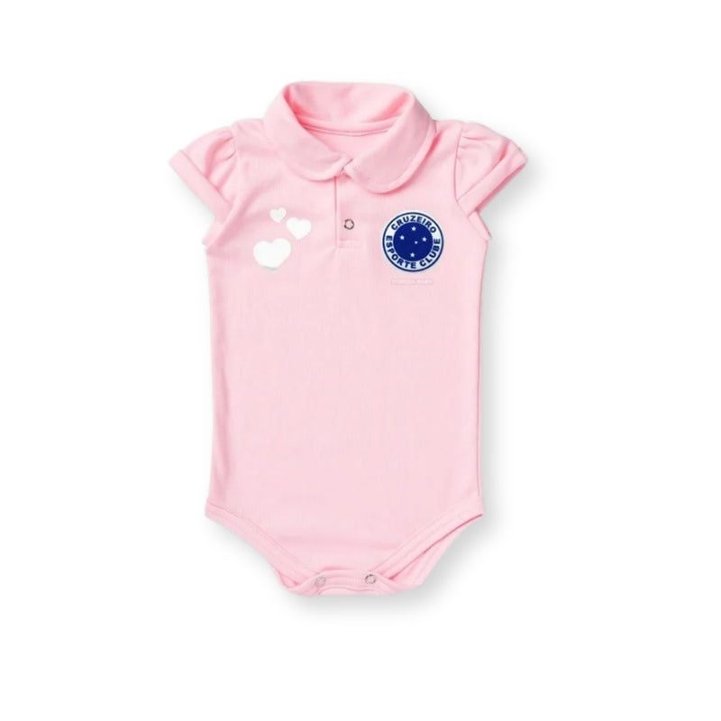 Body Bebê Rosa Cruzeiro – Personalizado com Nome e Número