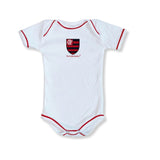 Body Bebê Branco Flamengo – Personalizado com Nome e Número