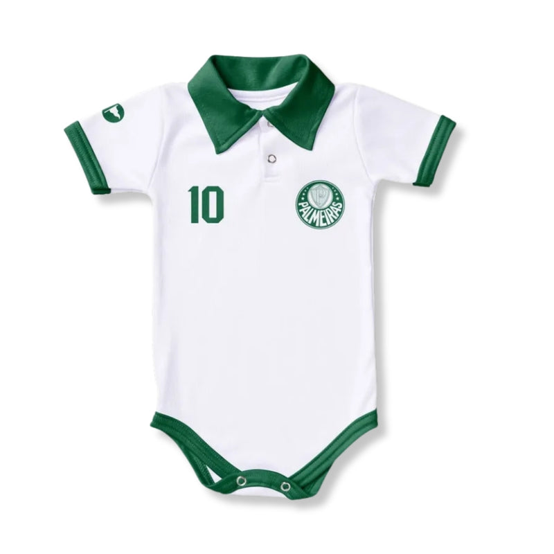 Body Polo Bebê Oficial Palmeiras – Personalizado com Nome e Número