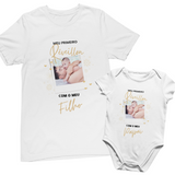 Conjunto Camiseta e Body de Bebê - Primeiro Réveillon com o Papai