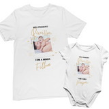 Conjunto Camiseta e Body de Bebê - Primeiro Réveillon com o Papai