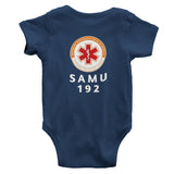 Body Bebê Azul Marinho do SAMU 192 Personalizado com Nome