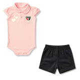 Body Bebê Rosa Oficial São Paulo – Personalizado com Nome e Número