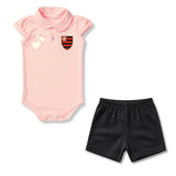 Body Bebê Rosa Flamengo – Personalizado com Nome e Número
