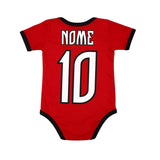Body Bebê Vermelho Flamengo – Personalizado com Nome e Número