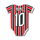 Body Bebê Oficial Proteção UV Listrado São Paulo – Personalizado com Nome e Número