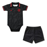 Body Bebê Oficial Proteção Premium Preto e Vermelho Flamengo – Personalizado com Nome e Número