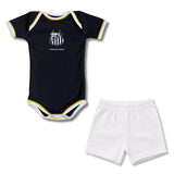Body Bebê Preto Oficial Santos  – Personalizado com Nome e Número