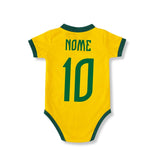 Body Bebê Oficial Proteção UV Amarelo Palmeiras – Personalizado com Nome e Número