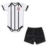 Body Bebê Oficial Proteção UV Listrado Corinthians – Personalizado com Nome e Número