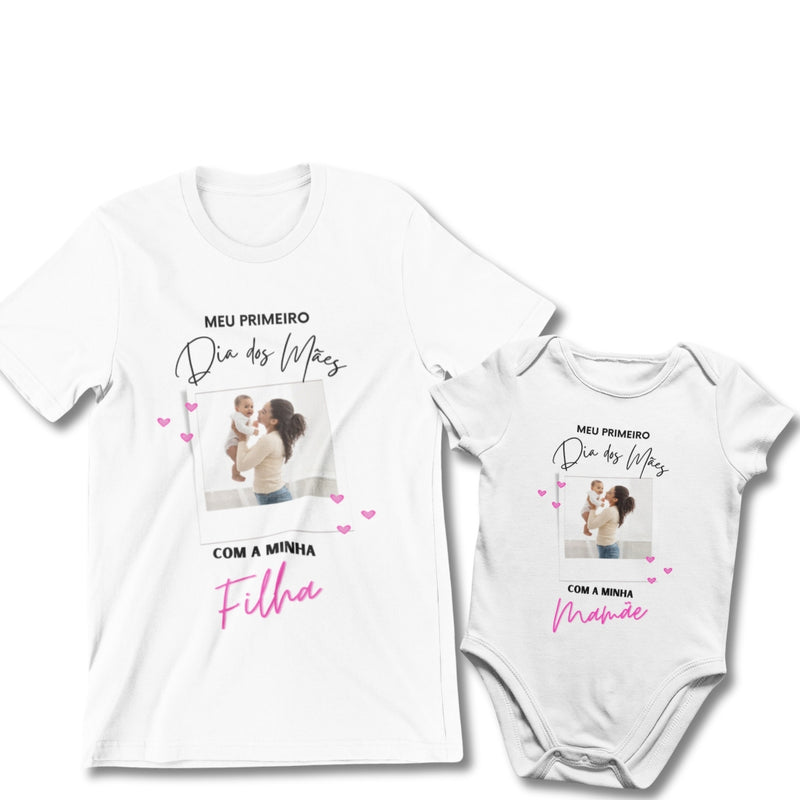 Kit Rosa Primeiro Dia Das Mães Personalizado Com Foto