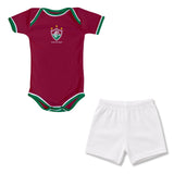 Body Bebê Vermelho Fluminense – Personalizado com Nome e Número