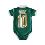 Body Bebê Oficial Proteção UV Verde Palmeiras – Personalizado com Nome e Número