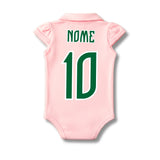 Body Bebê Rosa Palmeiras – Personalizado com Nome e Número