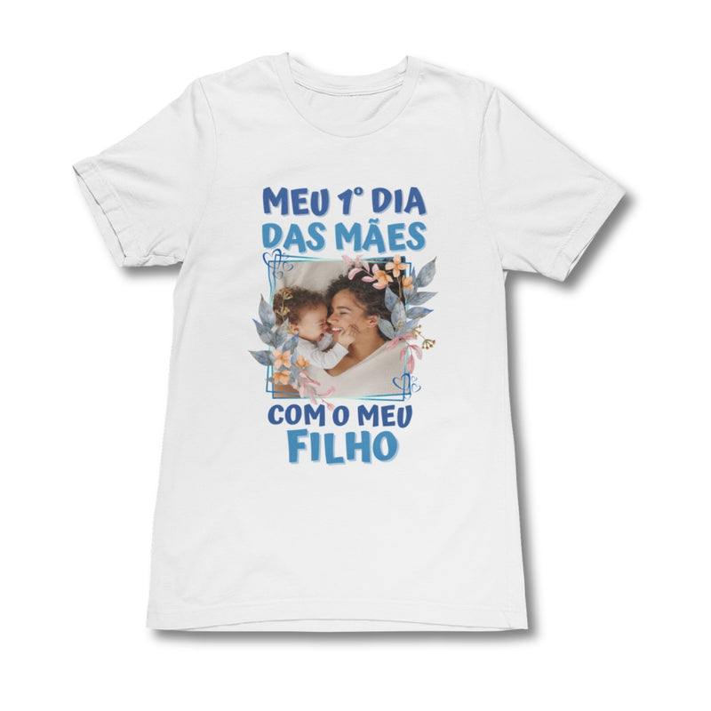 Kit Branco Dia Das Mães Com Foto - Modelo Azul