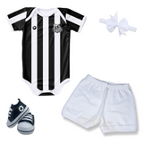 Kit Luxo Body Proteção UV Santos Com Tênis, Shorts/Calça e Laço