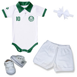 Kit Luxo Body Polo Palmeiras Com Tênis, Shorts/Calça e Laço