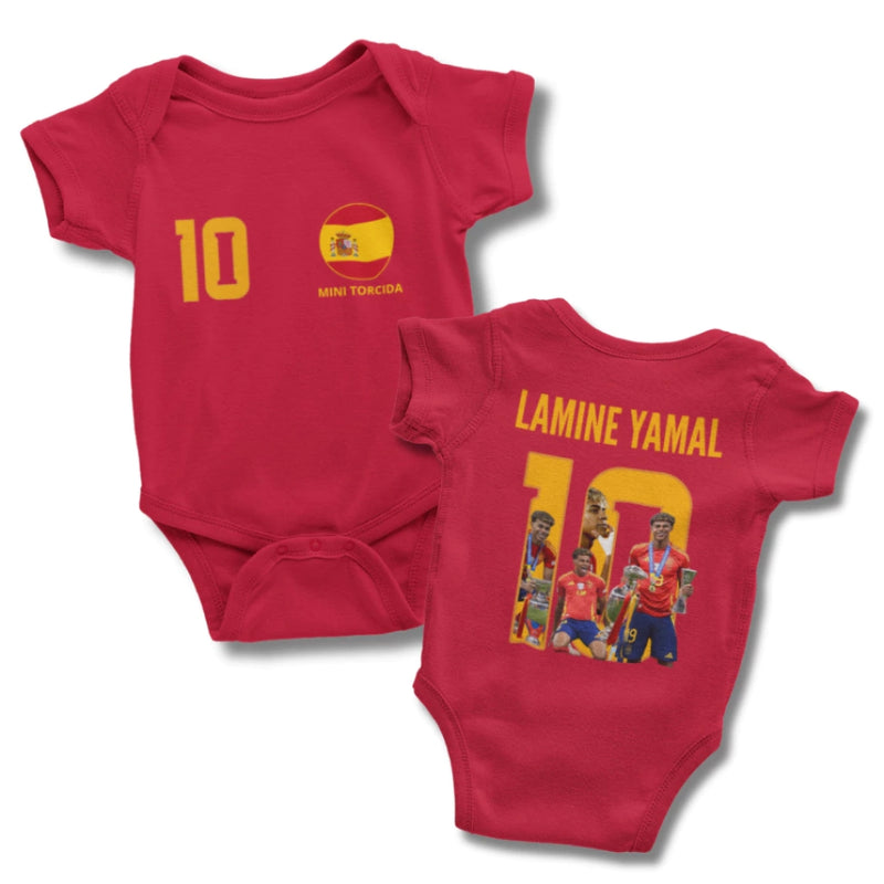 Body Personalizado da Espanha Vermelho - Edição Especial Lamine Yamal