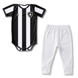 Body Bebê Oficial Proteção UV Listrado Botafogo – Personalizado com Nome e Número