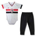 Body Bebê Oficial Proteção UV Premium Branco São Paulo – Personalizado com Nome e Número